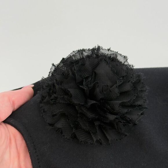 Dreampop by Cynthia Rowley Girl’s Metallic Polka Dot Dress M/8 Black Blue - Picture 4 of 9